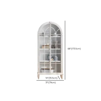 68" French Country White Accent Cabinets for Indoor Decor   #size