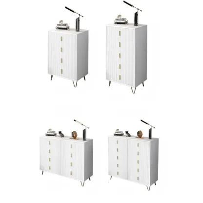 4 Legs Wood Storage Chest with Doors & Drawers for Home Image - 7