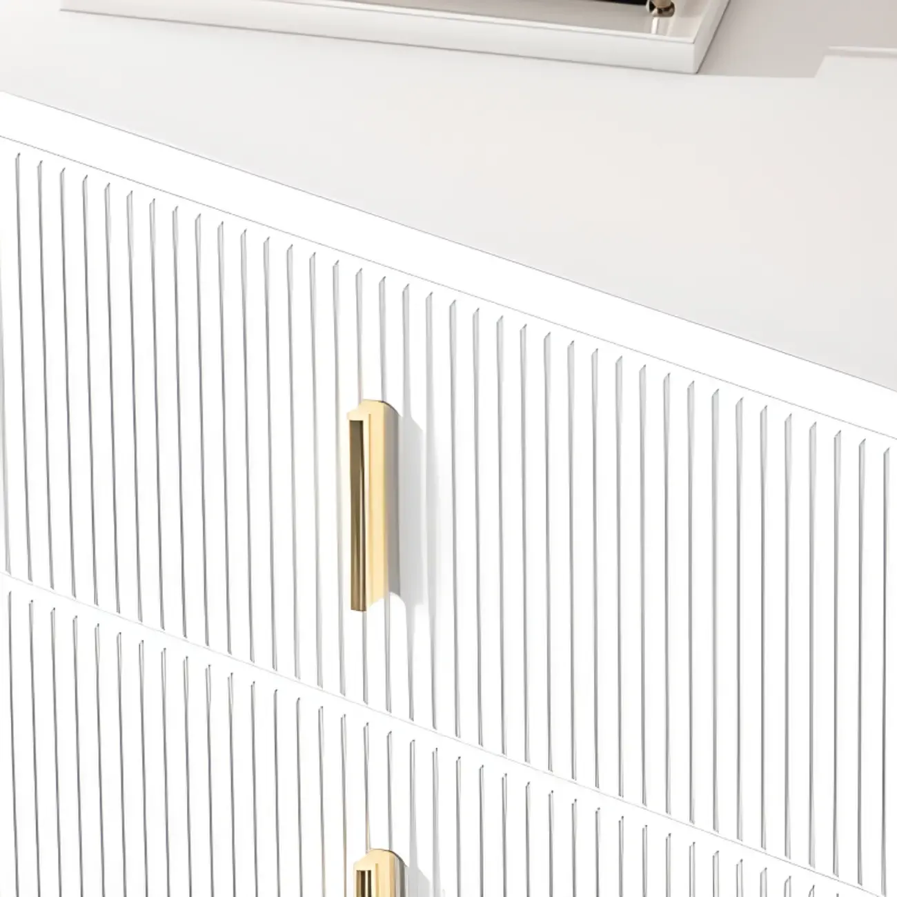 4 Legs Wood Storage Chest with Doors & Drawers for Home Image - 11