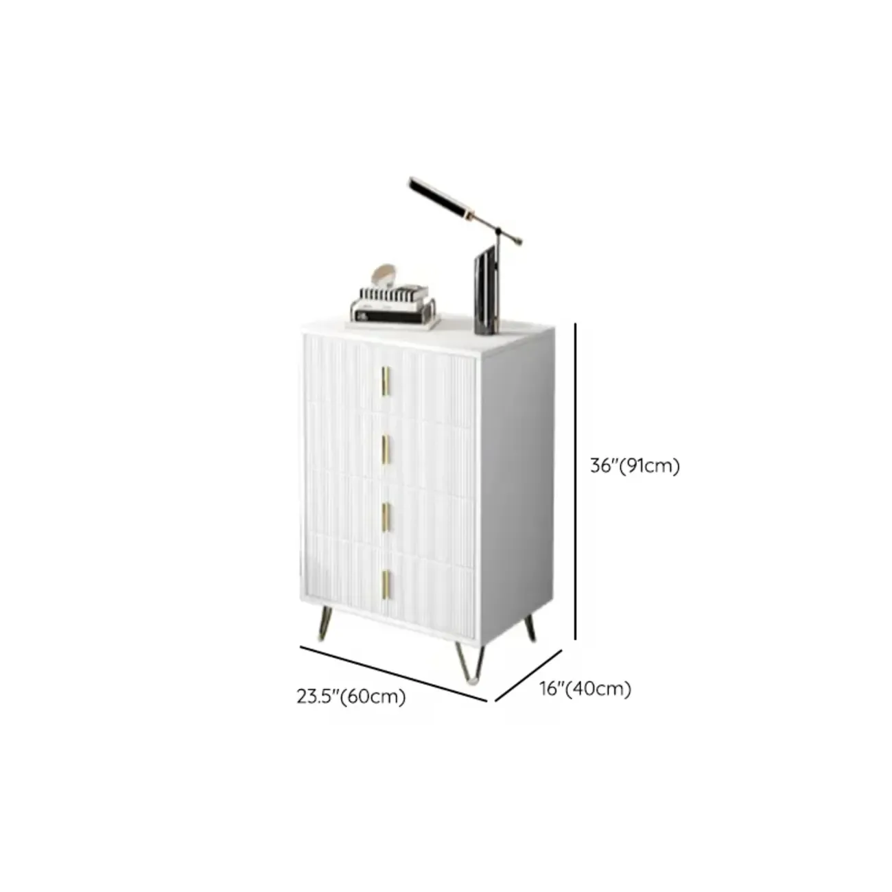 4 Legs Wood Storage Chest with Doors & Drawers for Home Image - 14