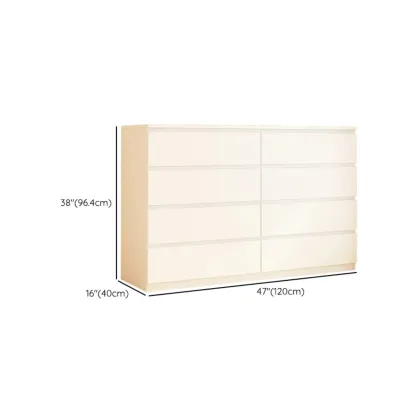 White Wooden Rectangle Accent Cabinet for Living Room Decor Image - 19