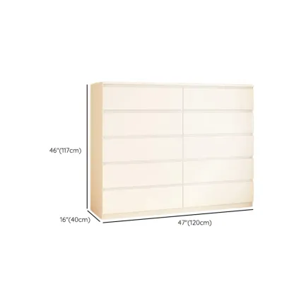 White Wooden Rectangle Accent Cabinet for Living Room Decor Image - 20