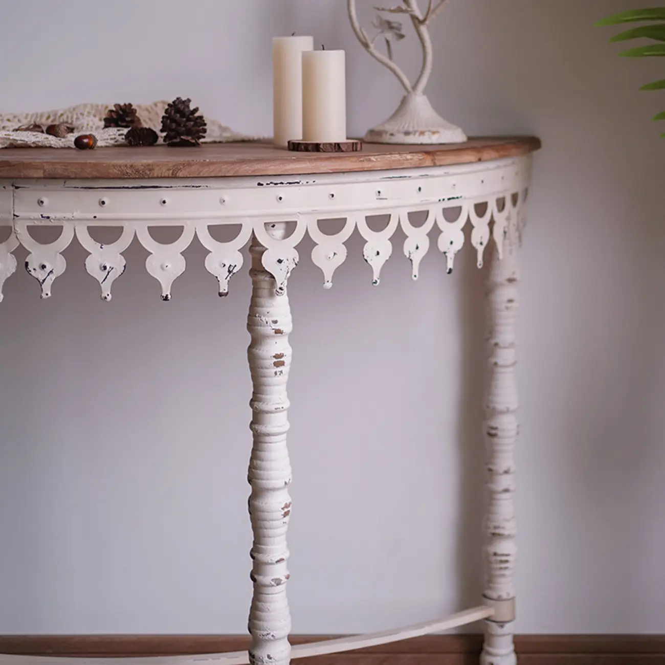 Mid-Century Modern Wooden Console Table with Metal Legs Image - 3 | homeyfad