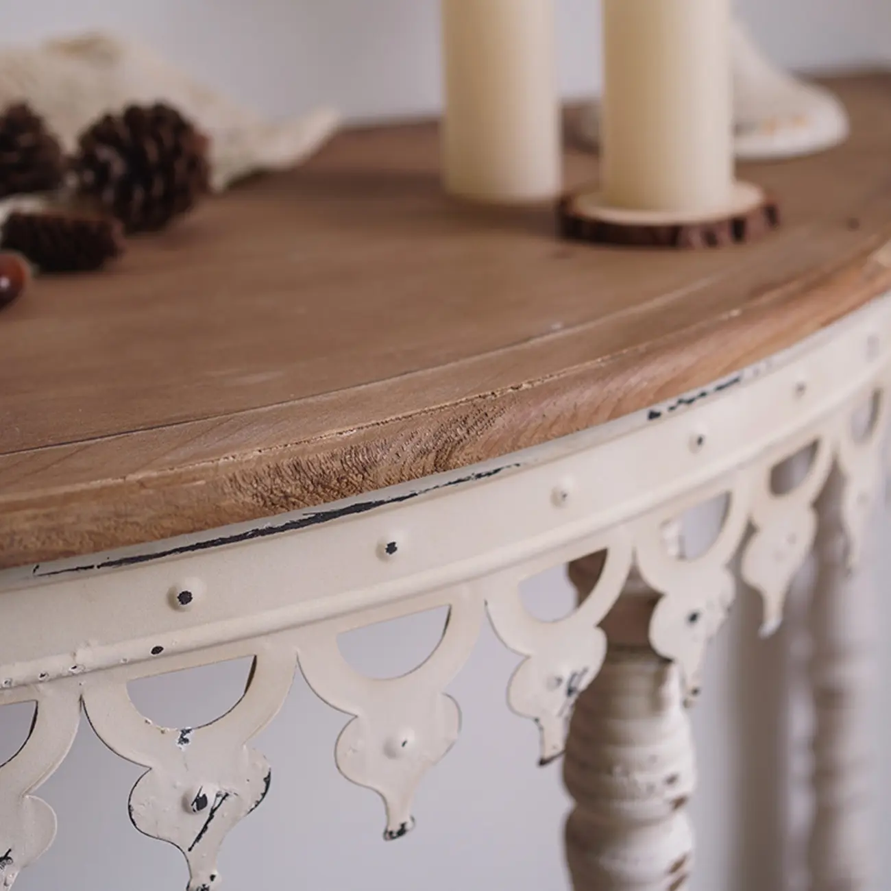 Mid-Century Modern Wooden Console Table with Metal Legs Image - 5 | homeyfad