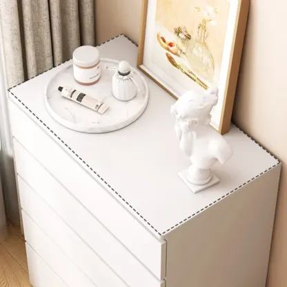 Free-Standing White Storage Cabinet with Drawers for Bedroom Image - 18