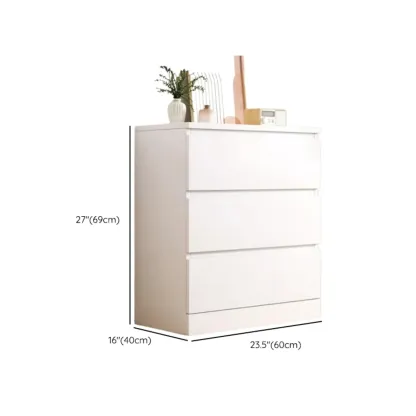 Free-Standing White Storage Cabinet with Drawers for Bedroom #size