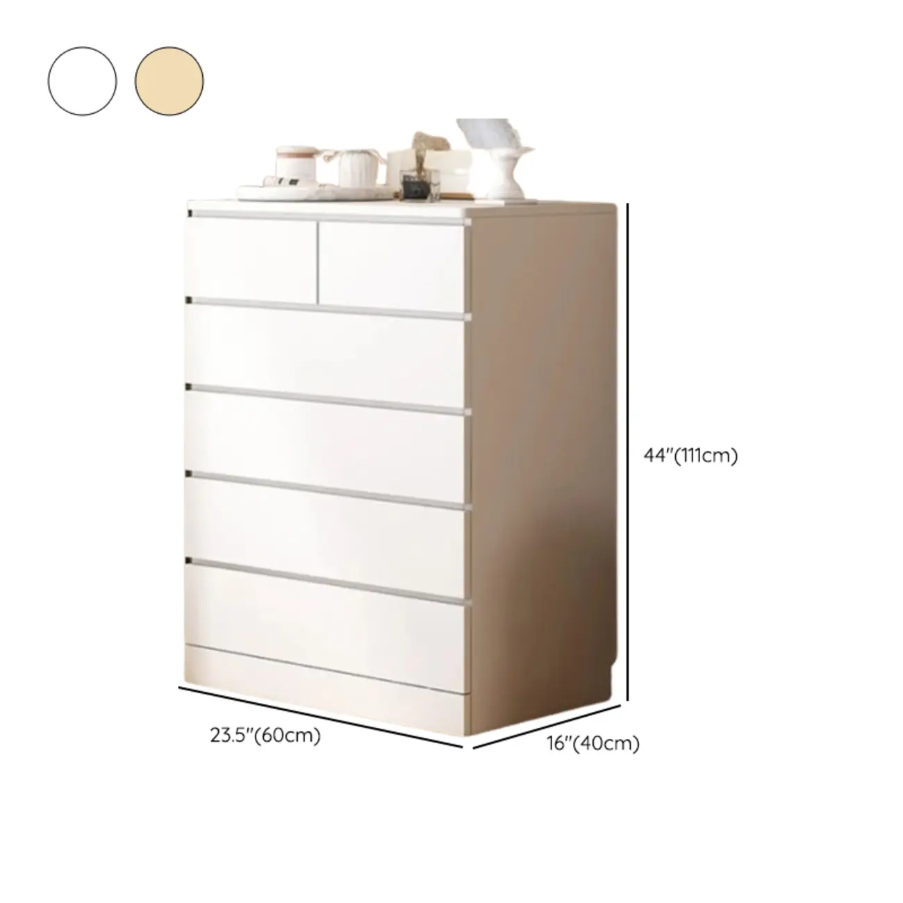 Free-Standing White Storage Cabinet with Drawers for Bedroom Image - 25 | homeyfad