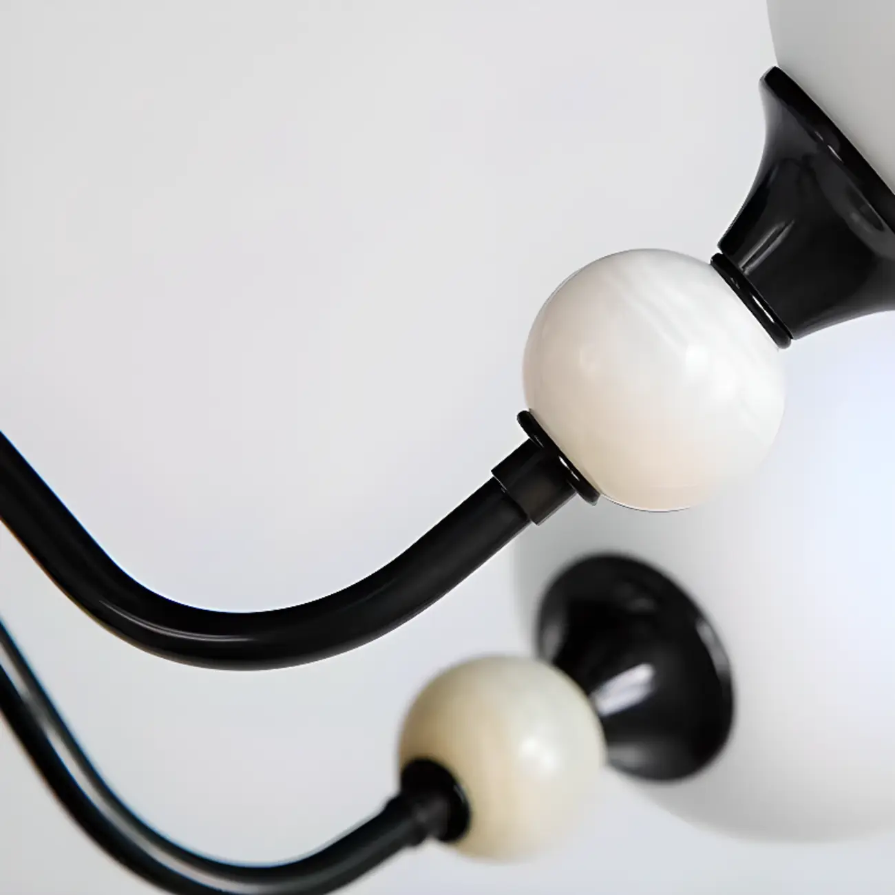 Modern White Globe Glass Chandelier for Living Room Decor Image - 12 | homeyfad