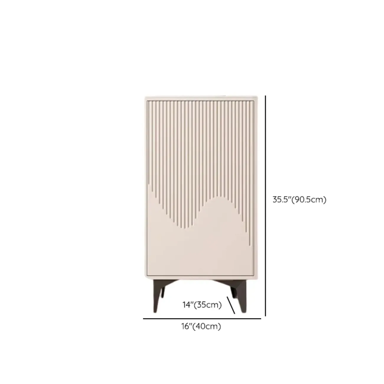 Khaki Accent Cabinet with Unique Finish for Indoor Decor #size