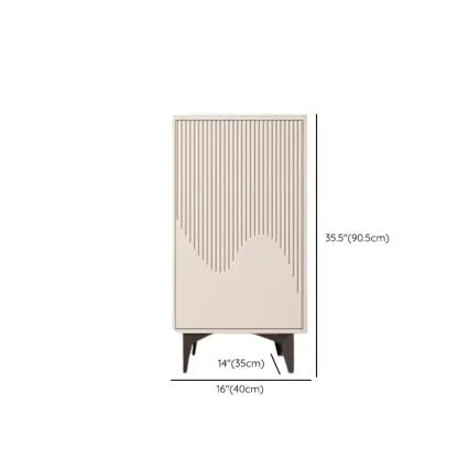 Khaki Accent Cabinet with Unique Finish for Indoor Decor #size