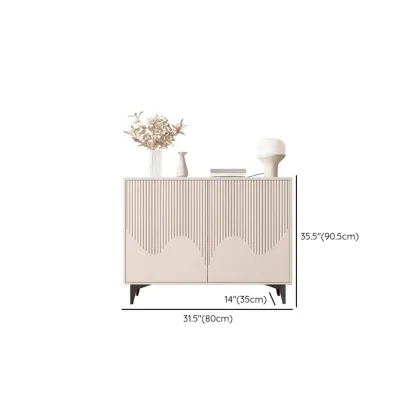 Khaki Accent Cabinet with Unique Finish for Indoor Decor Image - 12