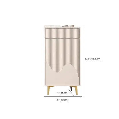 Khaki Accent Cabinet with Unique Finish for Indoor Decor Image - 13