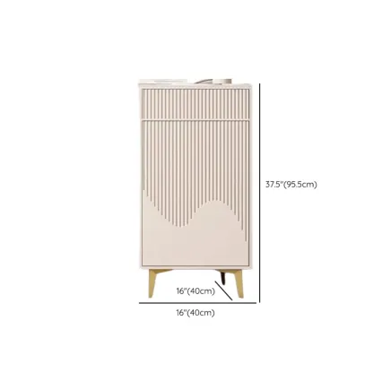 Khaki Accent Cabinet with Unique Finish for Indoor Decor Image - 14