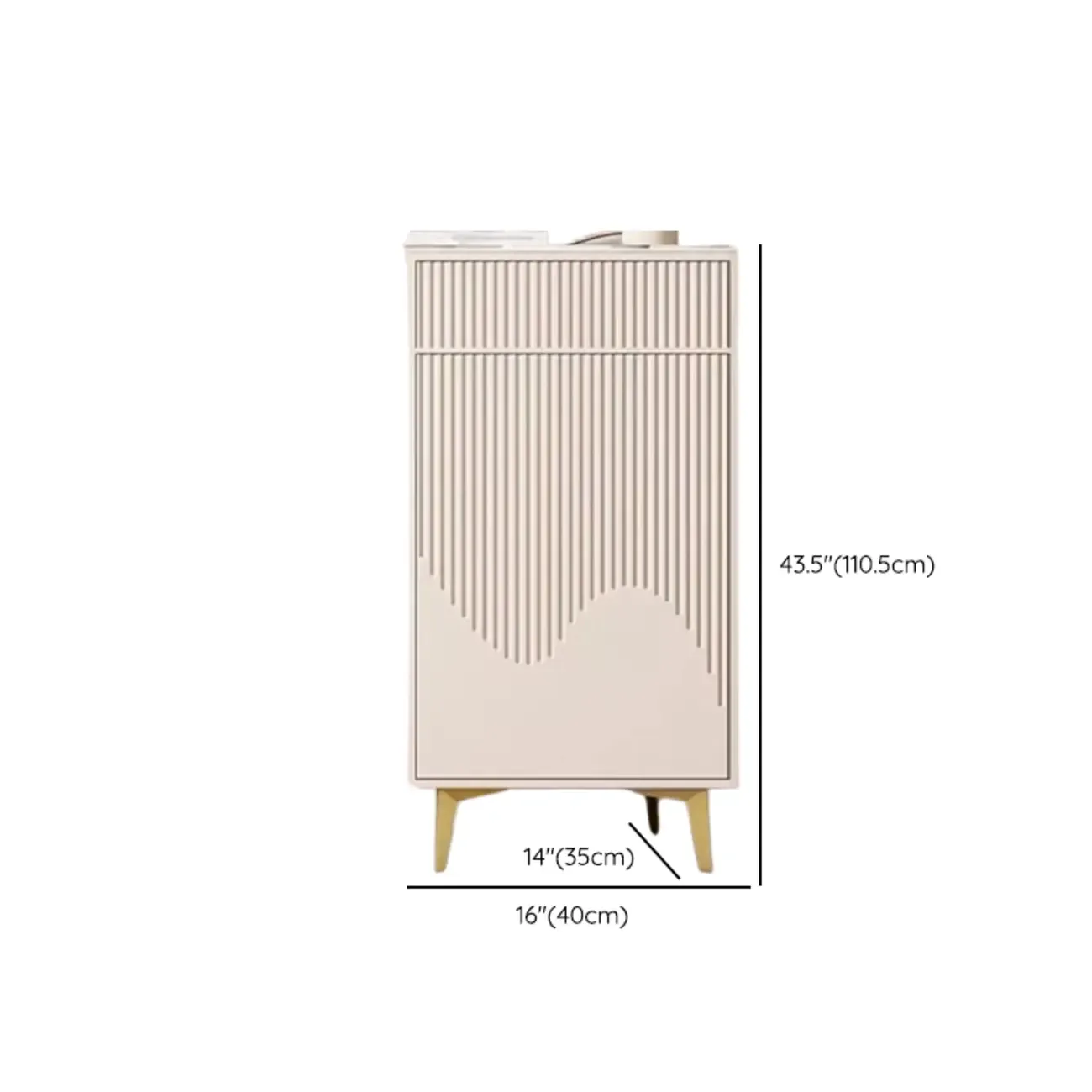 Khaki Accent Cabinet with Unique Finish for Indoor Decor Image - 15