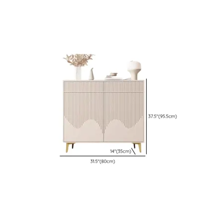 Khaki Accent Cabinet with Unique Finish for Indoor Decor Image - 17