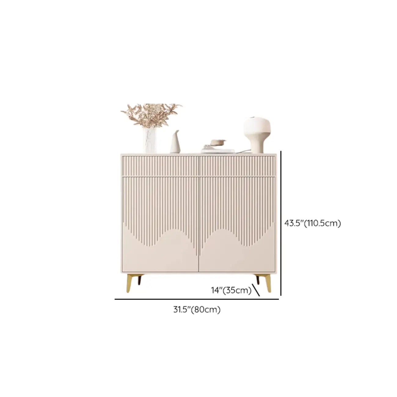 Khaki Accent Cabinet with Unique Finish for Indoor Decor Image - 18 | homeyfad