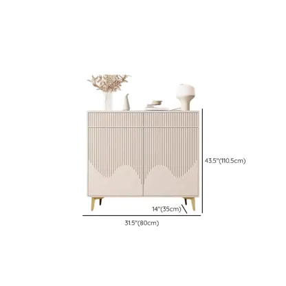 Khaki Accent Cabinet with Unique Finish for Indoor Decor Image - 18