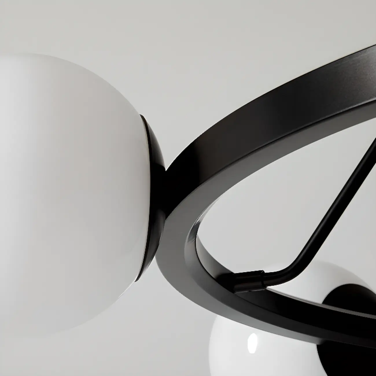 Modern Minimalist Chandelier with White Glass Ball Shade Image - 10 | homeyfad