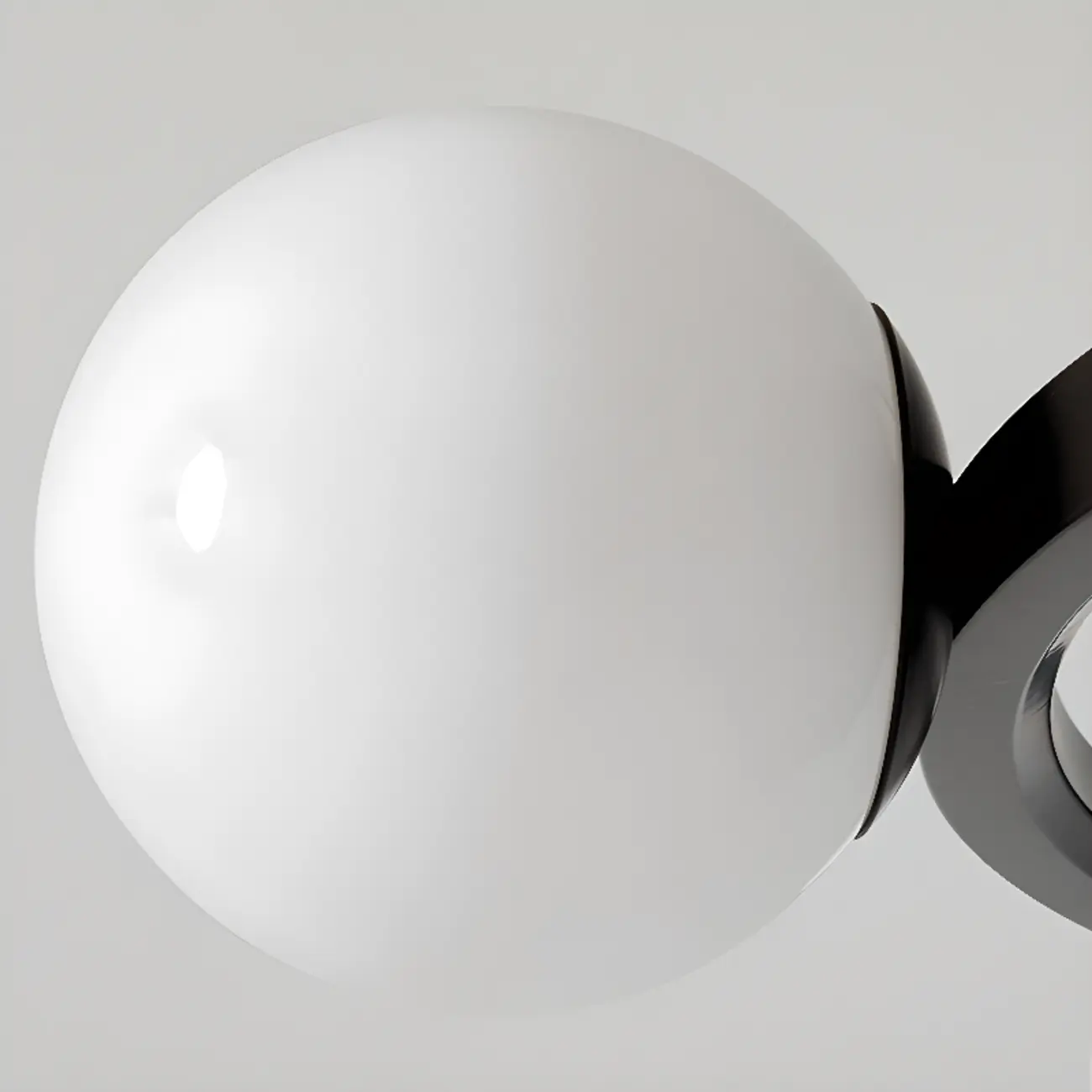 Modern Minimalist Chandelier with White Glass Ball Shade Image - 11 | homeyfad