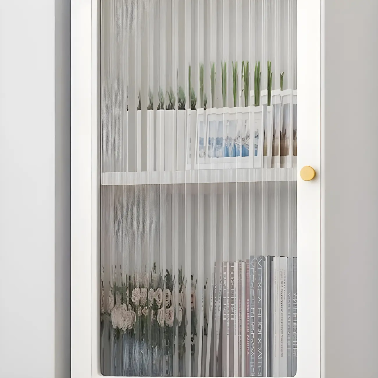 71.5" Wooden White Display Cabinet with Glass Doors for Save Space Image - 14 | homeyfad