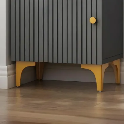 71.5" Wooden White Display Cabinet with Glass Doors for Save Space Image - 18