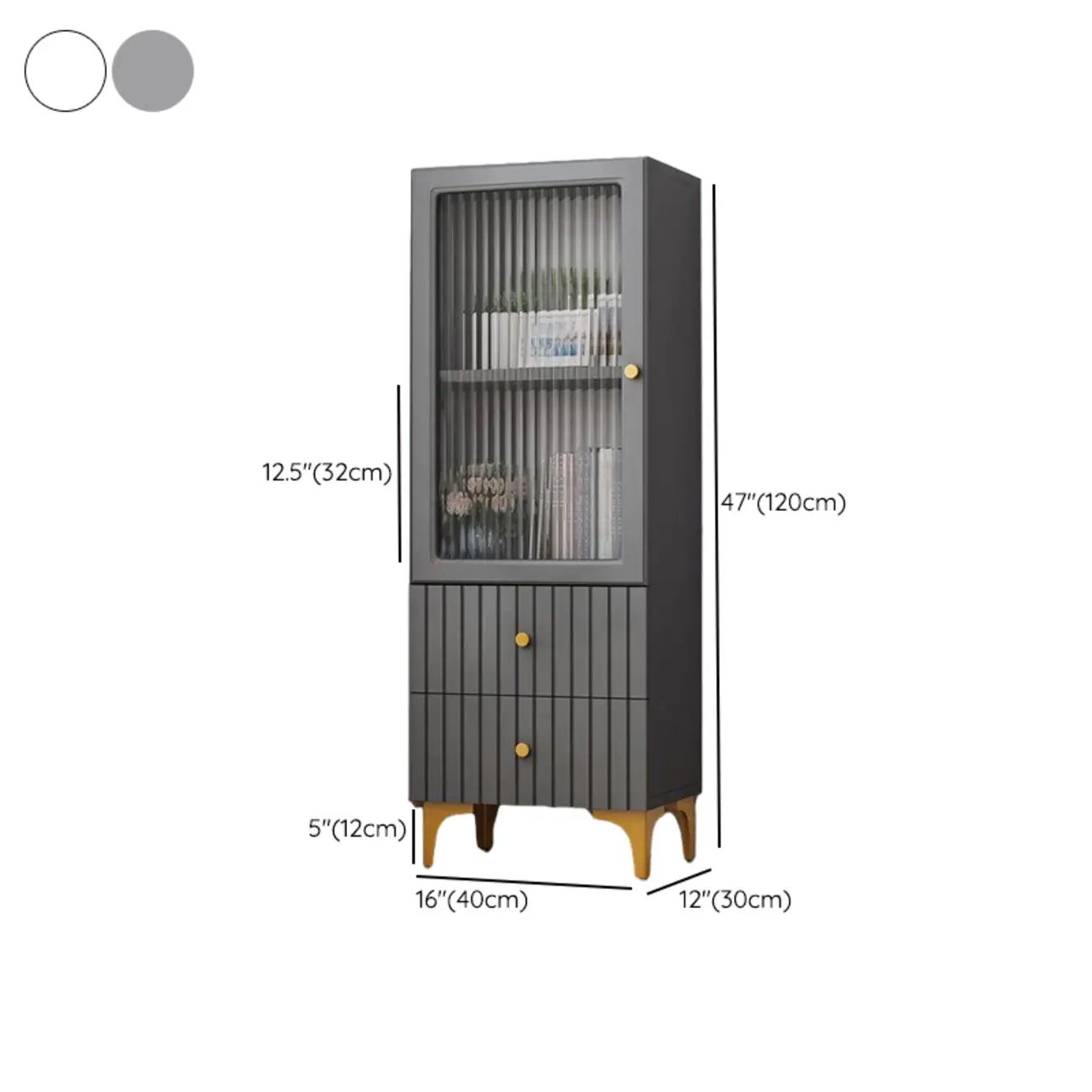 71.5" Wooden White Display Cabinet with Glass Doors for Save Space Image - 26 | homeyfad