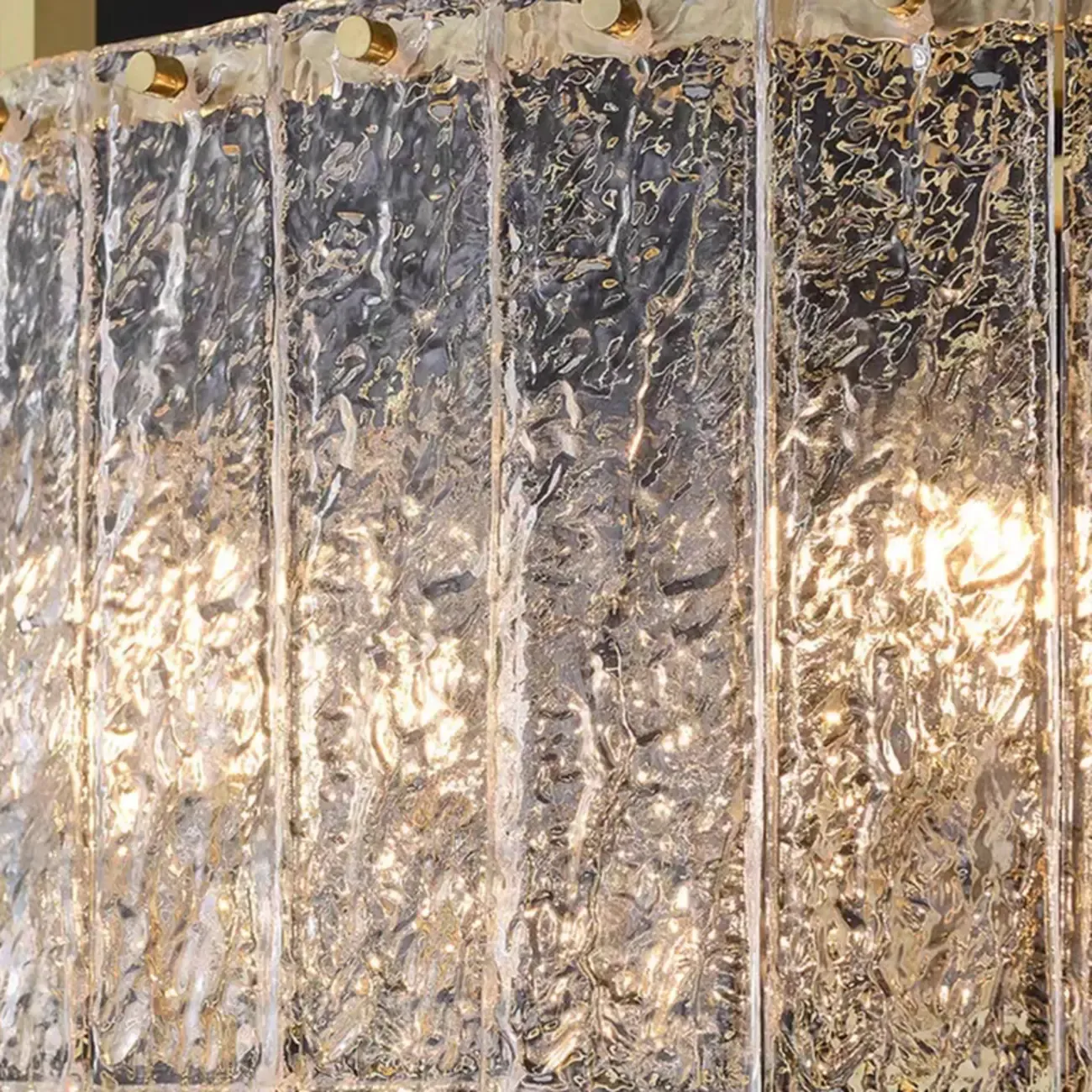 Modern Crystal Round Chandelier with Gold Frame for Decor Image - 10