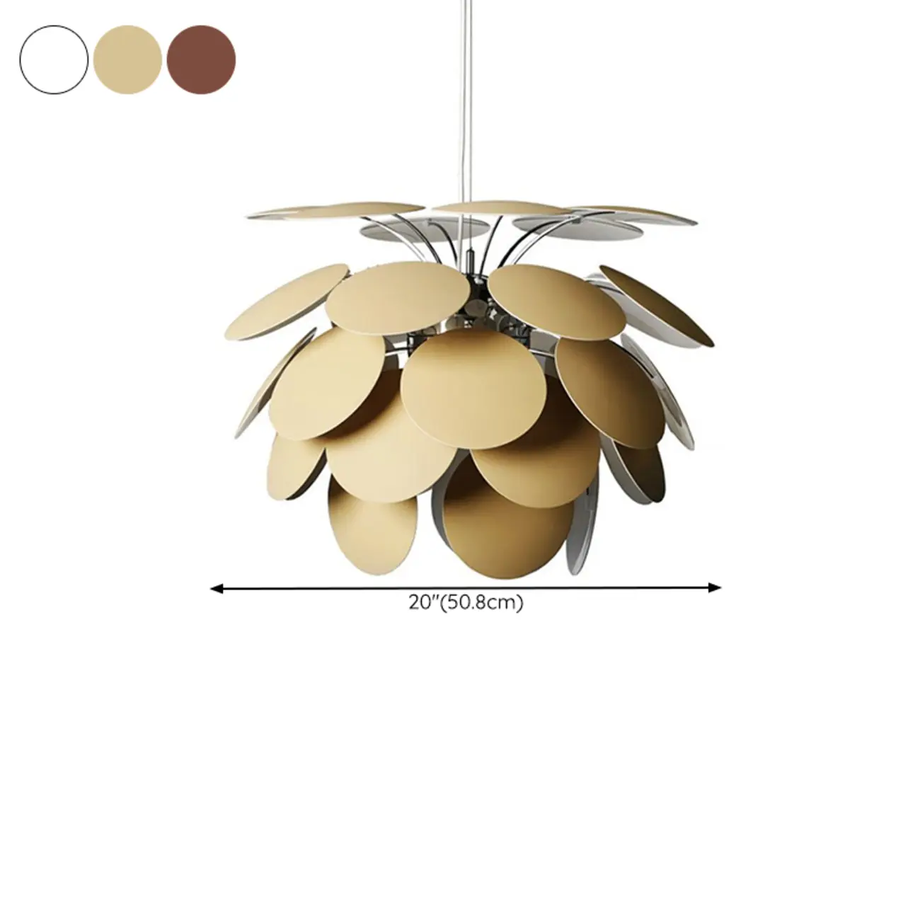 5 Tiers Modern Chandelier with Adjustable Metal Structure #size
