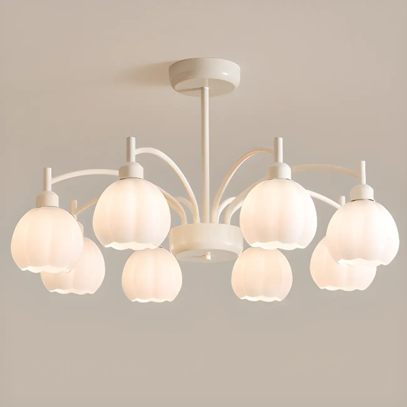 Modern 6-Light Floral Shape Chandelier for Living Room  Image - 7