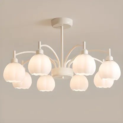 Modern 6-Light Floral Shape Chandelier for Living Room  Image - 7