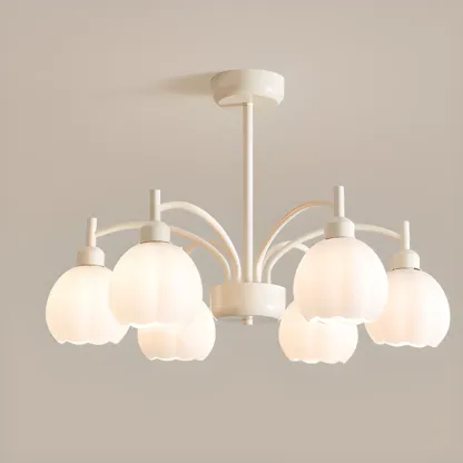 Modern 6-Light Floral Shape Chandelier for Living Room  Image - 8