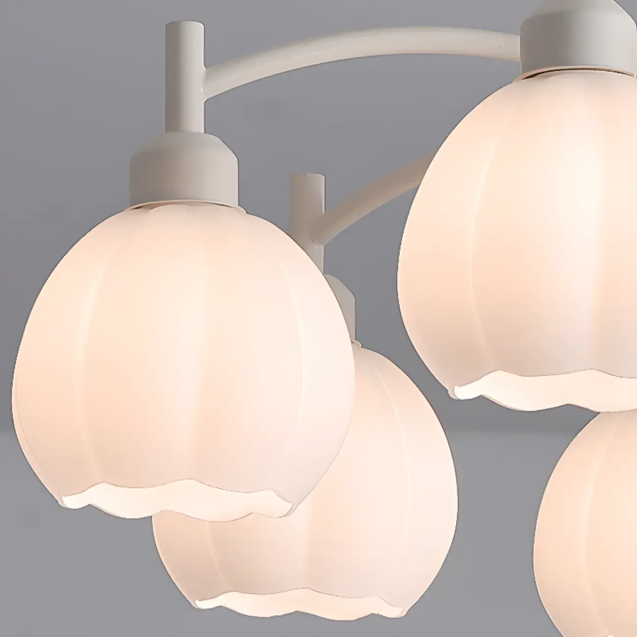 Modern 6-Light Floral Shape Chandelier for Living Room  Image - 9