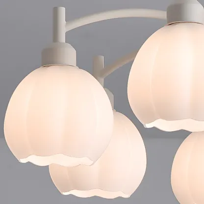 Modern 6-Light Floral Shape Chandelier for Living Room  Image - 9