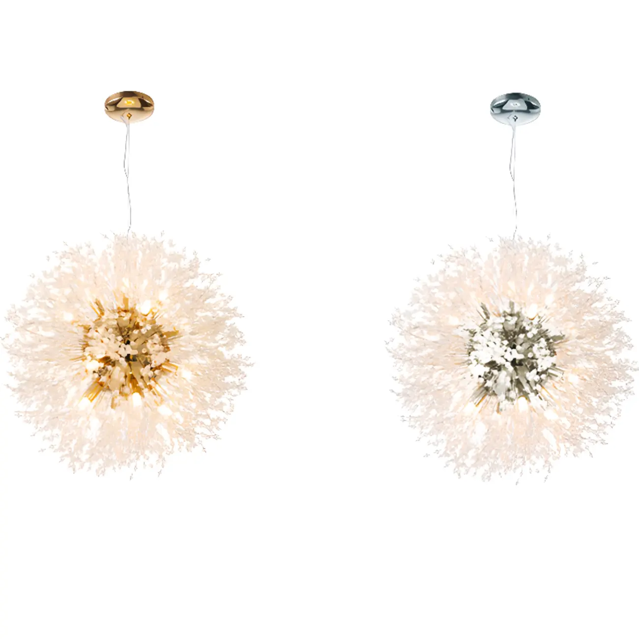 Modern Crystal Globe Chandelier with Starburst Design Image - 15 | homeyfad