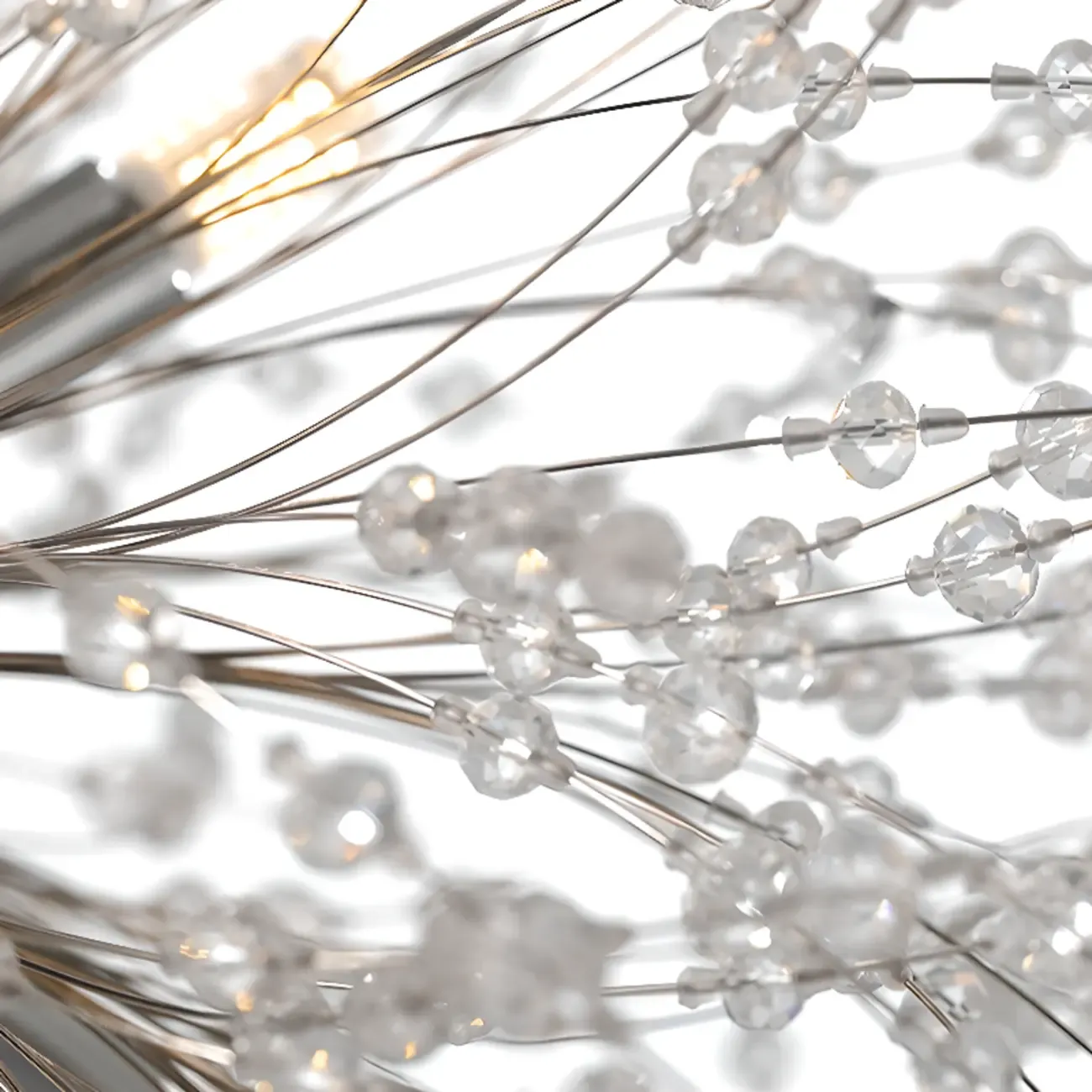 Modern Crystal Globe Chandelier with Starburst Design Image - 18