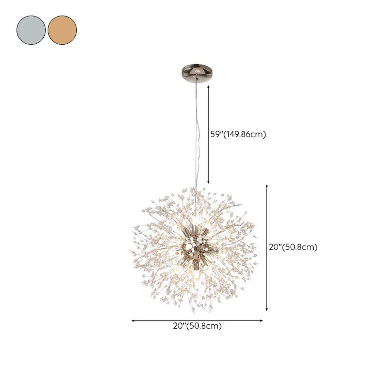 Modern Crystal Globe Chandelier with Starburst Design Image - 23 | homeyfad