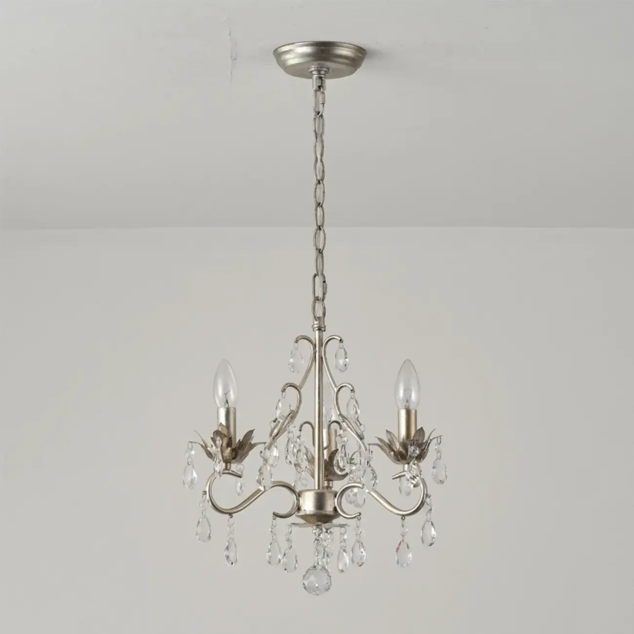 Vintage Crystal Mini Candelabra Chandelier for Dining Room Image - 7