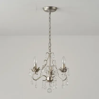 Vintage Crystal Mini Candelabra Chandelier for Dining Room Image - 7