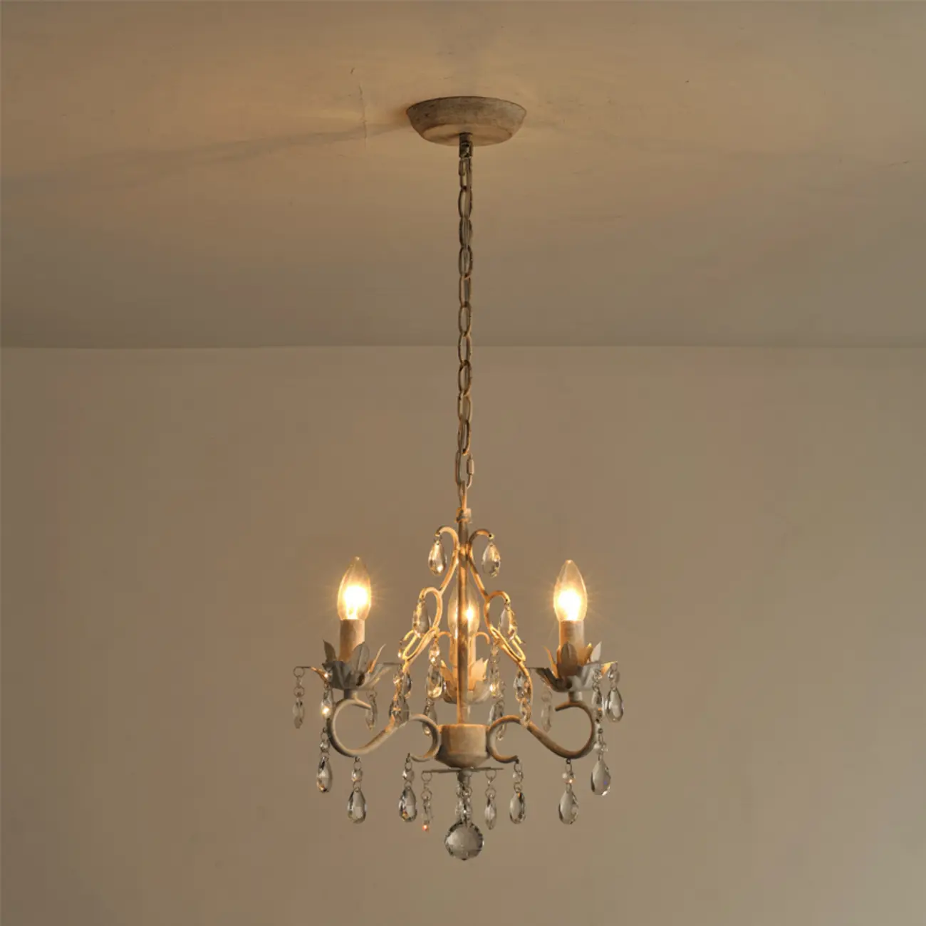 Vintage Crystal Mini Candelabra Chandelier for Dining Room Image - 8 | homeyfad