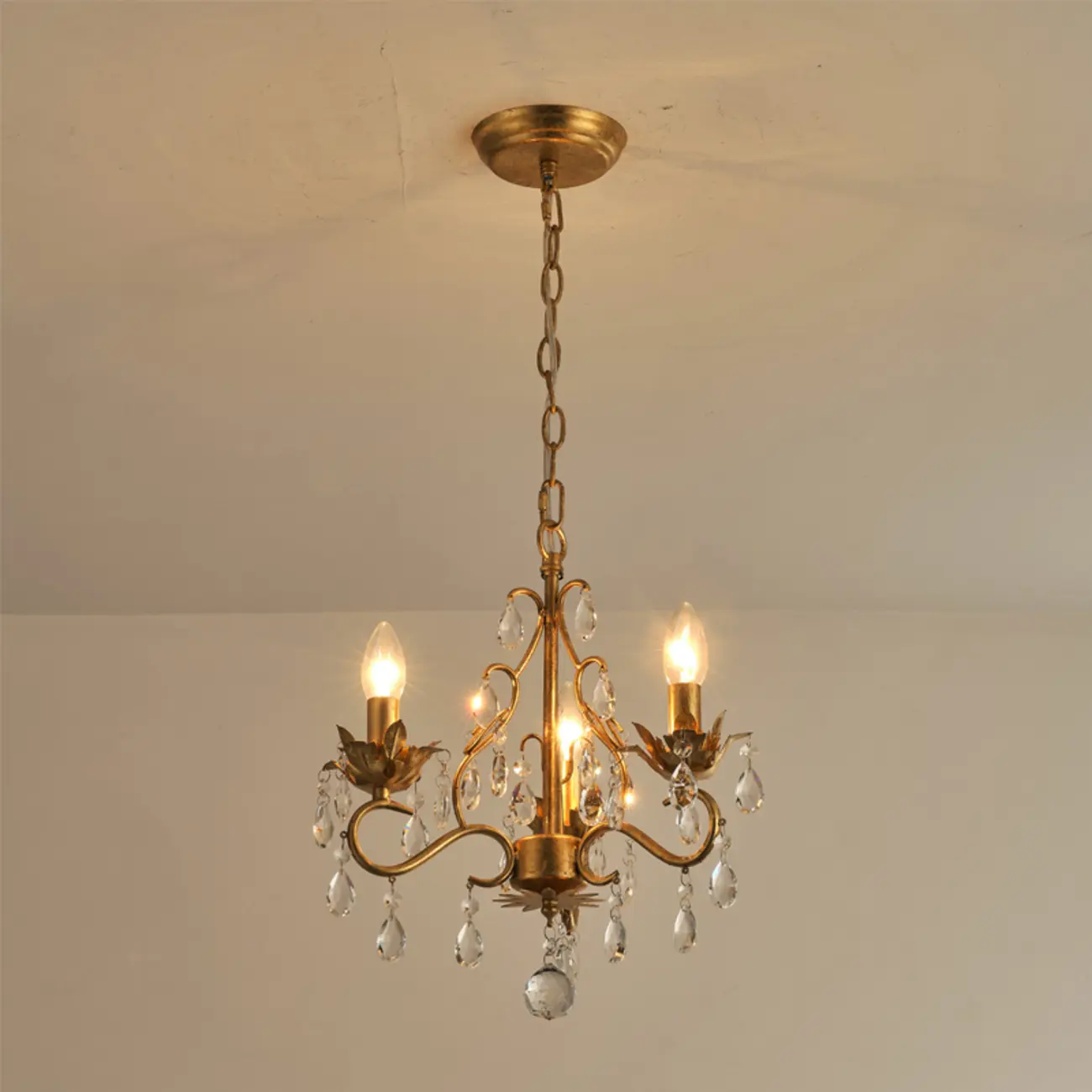 Vintage Crystal Mini Candelabra Chandelier for Dining Room Image - 12 | homeyfad