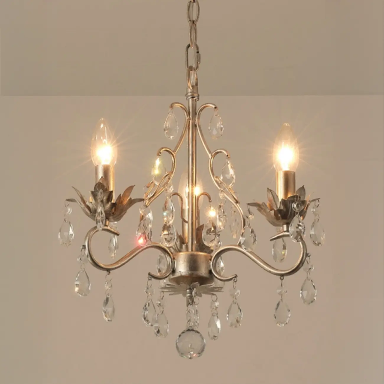 Vintage Crystal Mini Candelabra Chandelier for Dining Room Image - 16 | homeyfad