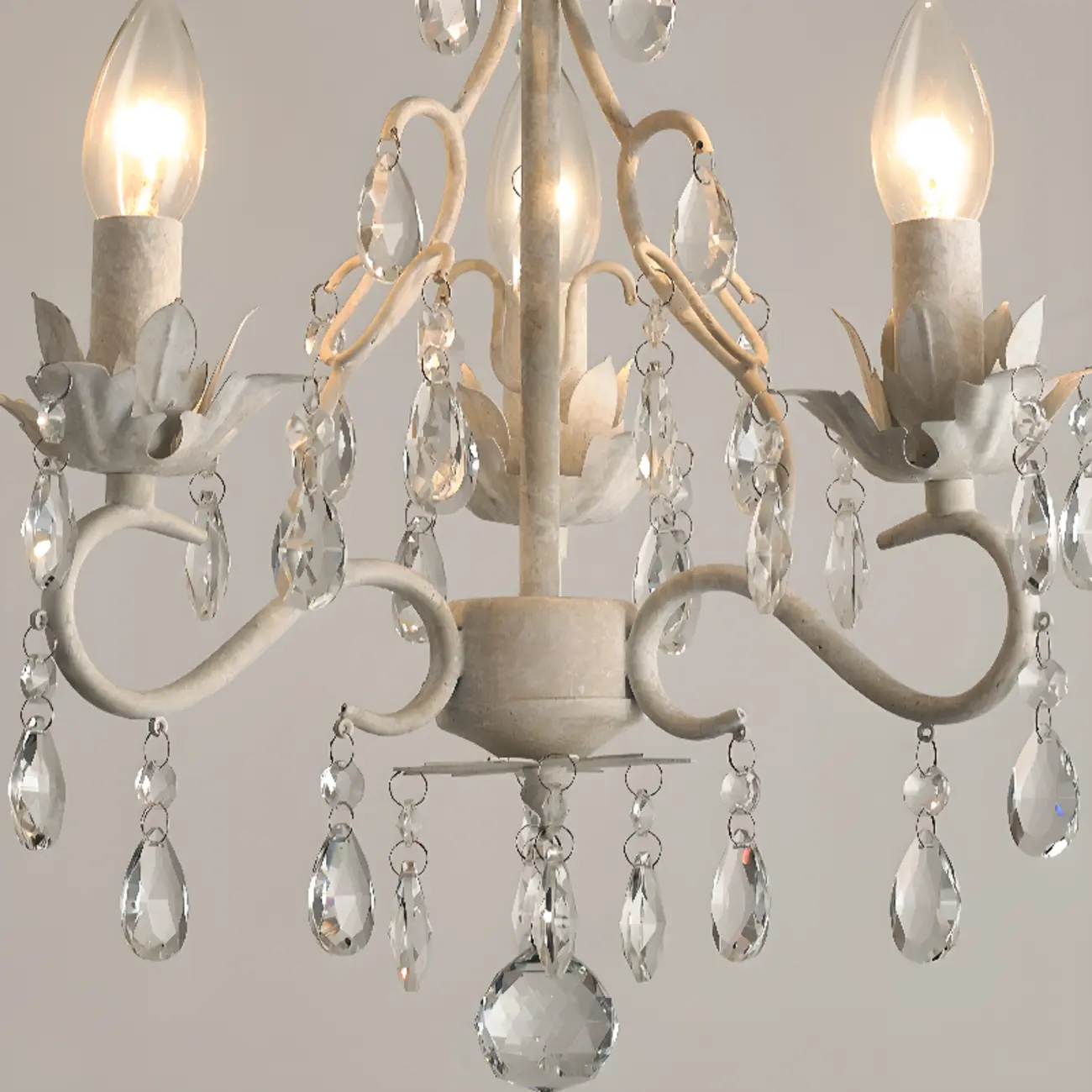 Vintage Crystal Mini Candelabra Chandelier for Dining Room Image - 17 | homeyfad