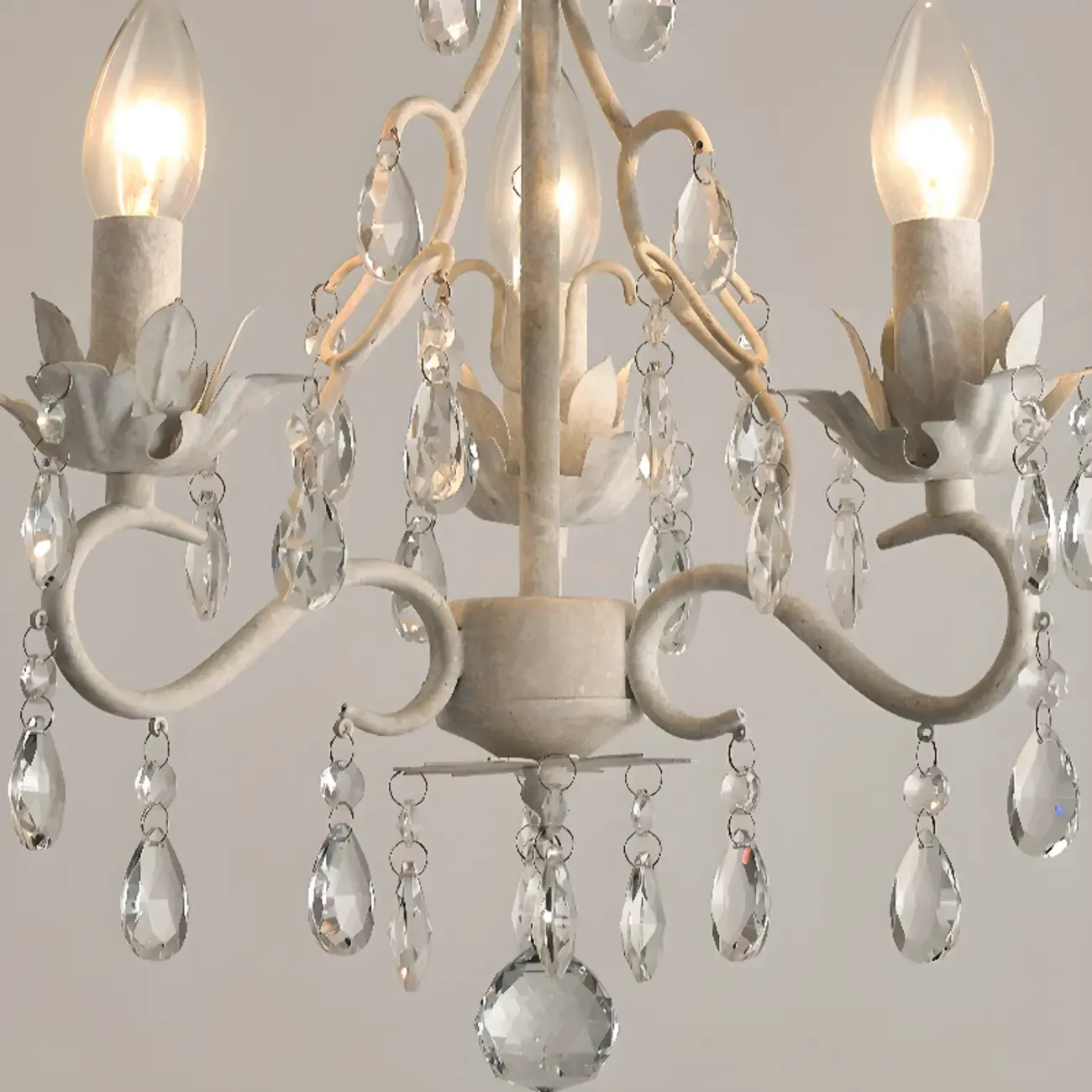 Vintage Crystal Mini Candelabra Chandelier for Dining Room Image - 17