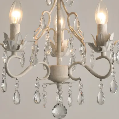 Vintage Crystal Mini Candelabra Chandelier for Dining Room Image - 17