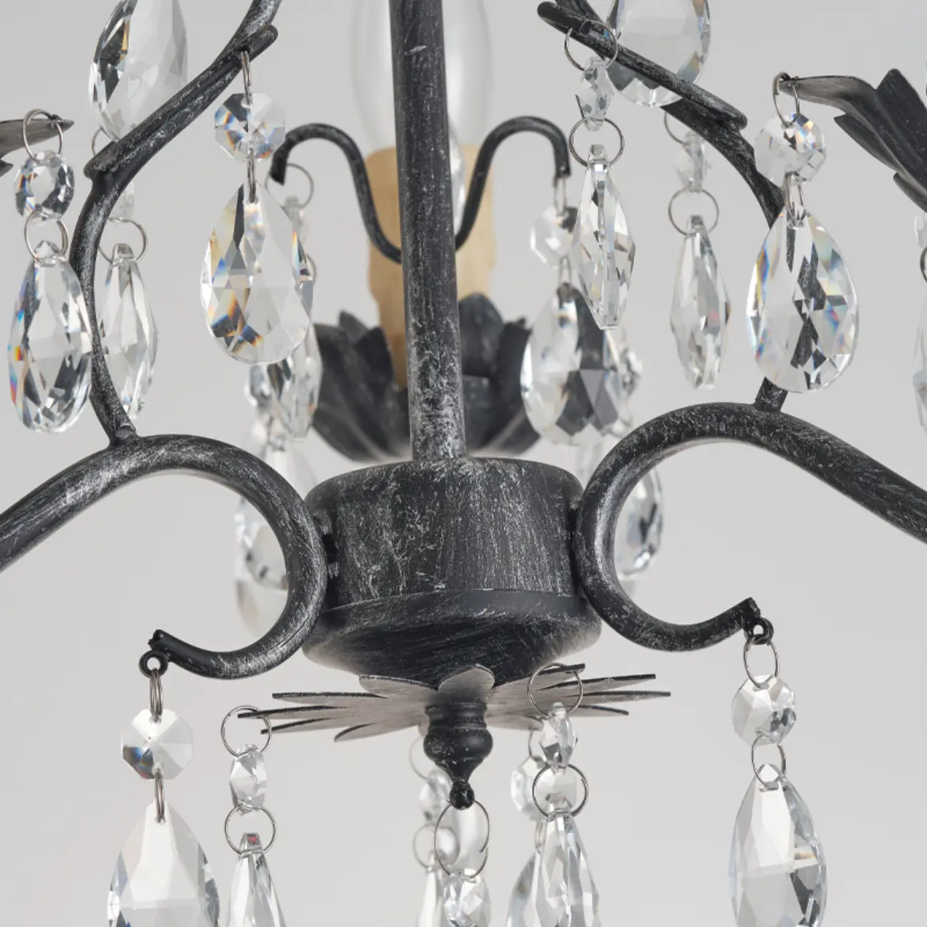 Vintage Crystal Mini Candelabra Chandelier for Dining Room Image - 20 | homeyfad