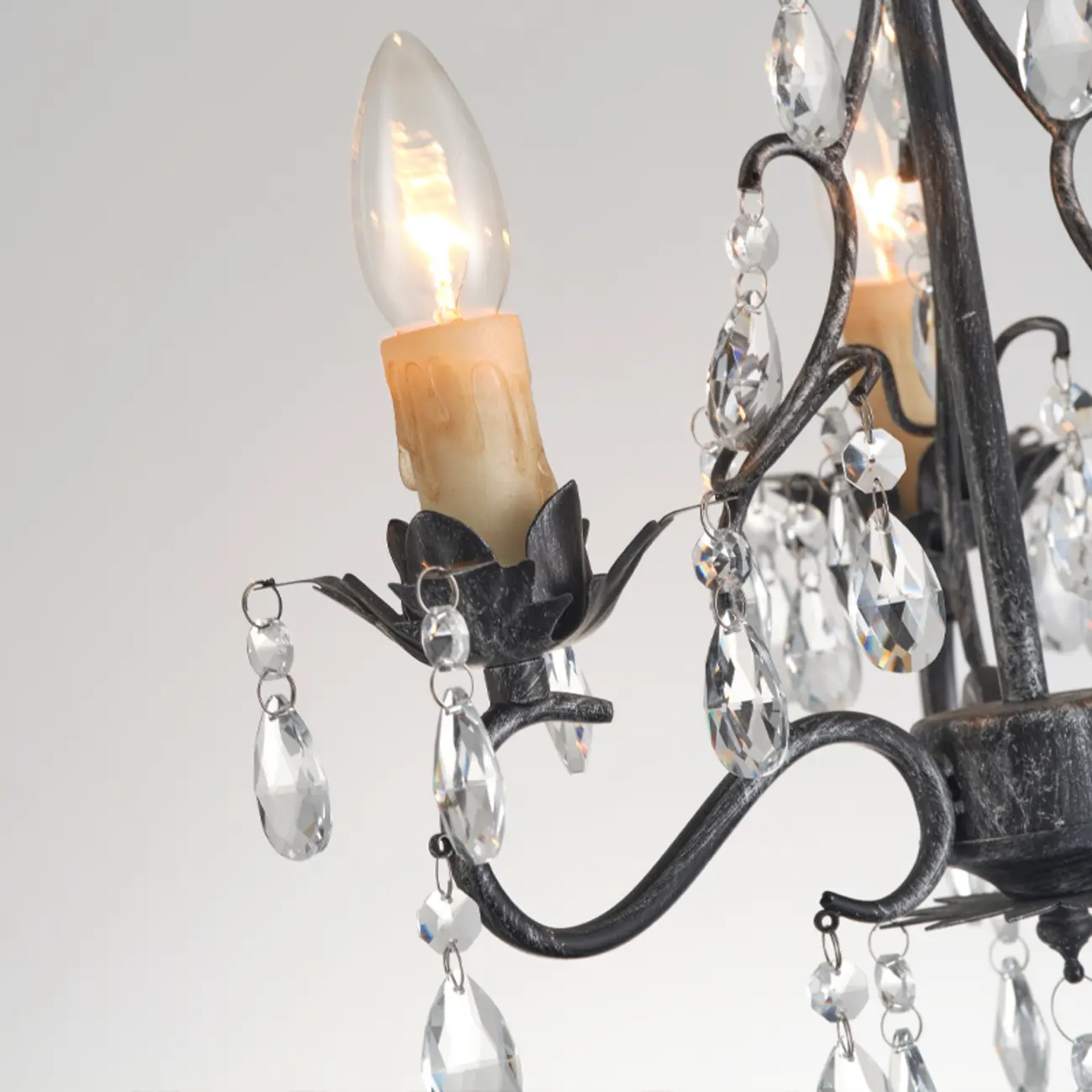 Vintage Crystal Mini Candelabra Chandelier for Dining Room Image - 21 | homeyfad