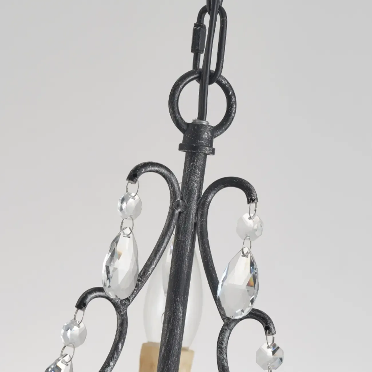 Vintage Crystal Mini Candelabra Chandelier for Dining Room Image - 22