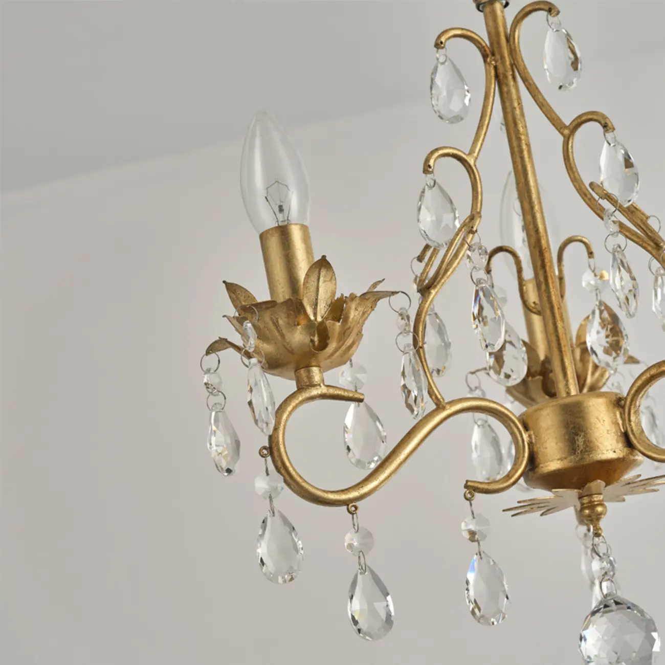 Vintage Crystal Mini Candelabra Chandelier for Dining Room Image - 24 | homeyfad