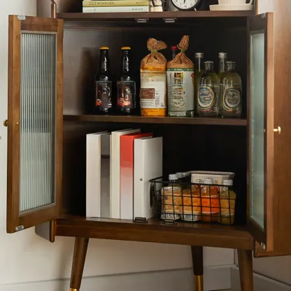 3 Legs Retro Wooden Kitchen Cabinet for Living Room Decor  Image - 13