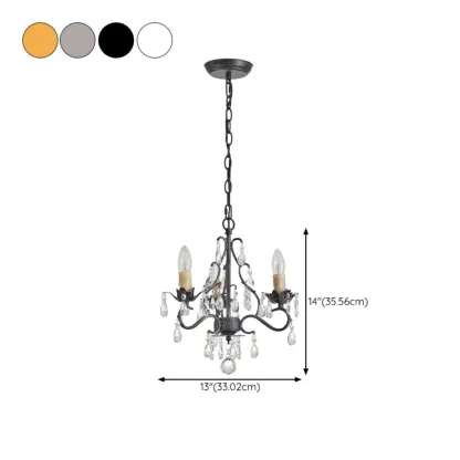 Vintage Crystal Mini Candelabra Chandelier for Dining Room #size